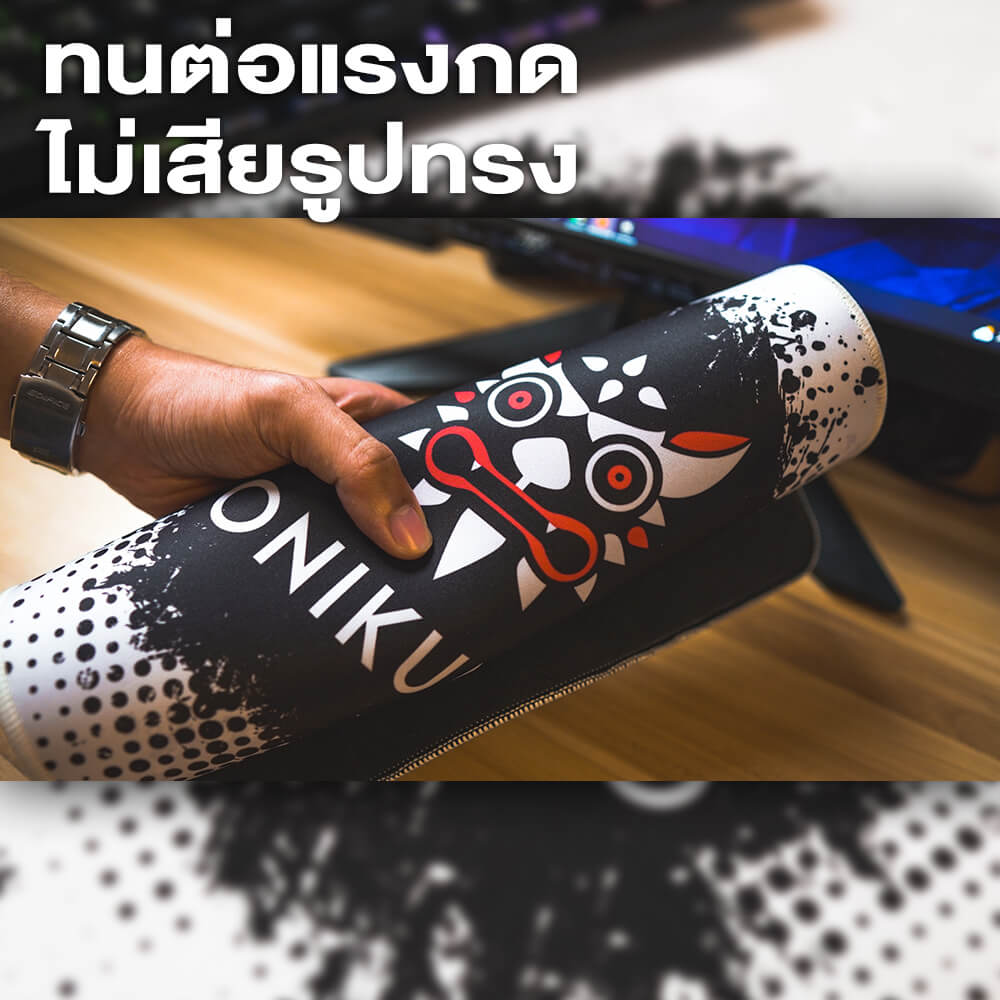 แผ่นรองเมาส์เกมมิ่ง ONIKUMA I'M GAMER GAMING MOUSEPAD สีดำ_5